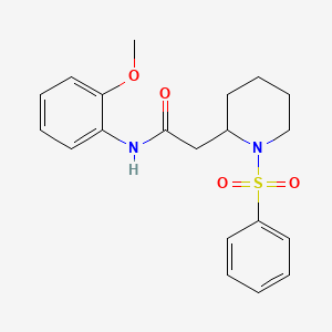 N-(2-methoxyphenyl)-2-(1-(phenylsulfonyl)piperidin-2-yl)acetamide