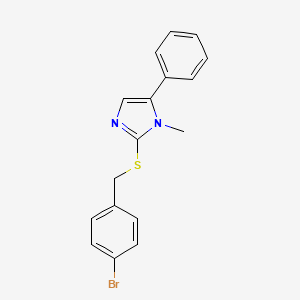 2-((4-bromobenzyl)thio)-1-methyl-5-phenyl-1H-imidazole