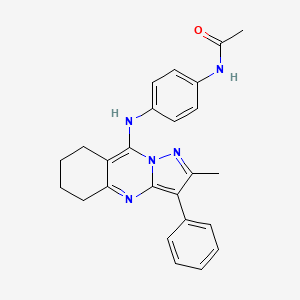 N-{4-[(2-methyl-3-phenyl-5,6,7,8-tetrahydropyrazolo[5,1-b]quinazolin-9-yl)amino]phenyl}acetamide