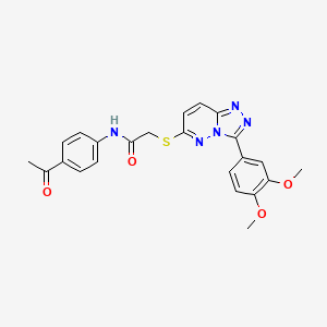 N-(4-acetylphenyl)-2-((3-(3,4-dimethoxyphenyl)-[1,2,4]triazolo[4,3-b]pyridazin-6-yl)thio)acetamide