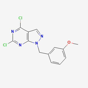 4,6-dichloro-1-(3-methoxybenzyl)-1H-pyrazolo[3,4-d]pyrimidine