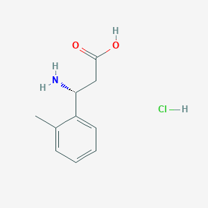 molecular formula C10H14ClNO2 B2794610 (3R)-3-Amino-3-(2-methylphenyl)propanoic acid;hydrochloride CAS No. 499794-59-1