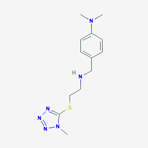 molecular formula C13H20N6S B279463 N,N-dimethyl-4-[({2-[(1-methyl-1H-tetrazol-5-yl)sulfanyl]ethyl}amino)methyl]aniline 