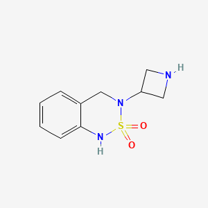 molecular formula C10H13N3O2S B2794639 3-(Azetidin-3-yl)-3,4-dihydro-1H-2lambda(6),1,3-benzothiadiazine-2,2-dione CAS No. 1380300-71-9