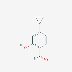 molecular formula C10H10O2 B2794644 4-环丙基-2-羟基苯甲醛 CAS No. 2387695-91-0
