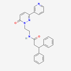 molecular formula C26H24N4O2 B2794669 N-(2-(6-oxo-3-(pyridin-3-yl)pyridazin-1(6H)-yl)ethyl)-3,3-diphenylpropanamide CAS No. 1021137-31-4