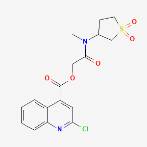 molecular formula C17H17ClN2O5S B2794670 [(1,1-Dioxo-1lambda6-thiolan-3-yl)(methyl)carbamoyl]methyl 2-chloroquinoline-4-carboxylate CAS No. 1197852-40-6