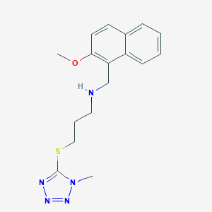 molecular formula C17H21N5OS B279471 N-[(2-methoxynaphthalen-1-yl)methyl]-3-[(1-methyl-1H-tetrazol-5-yl)sulfanyl]propan-1-amine 
