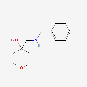 molecular formula C13H18FNO2 B2794711 4-({[(4-Fluorophenyl)methyl]amino}methyl)oxan-4-ol CAS No. 1464897-20-8