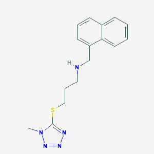 molecular formula C16H19N5S B279472 3-[(1-methyl-1H-tetrazol-5-yl)sulfanyl]-N-(naphthalen-1-ylmethyl)propan-1-amine 