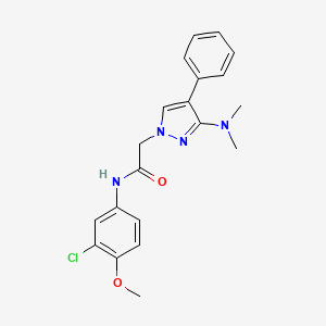 molecular formula C20H21ClN4O2 B2794728 N-(3-chloro-4-methoxyphenyl)-2-(3-(dimethylamino)-4-phenyl-1H-pyrazol-1-yl)acetamide CAS No. 1286728-29-7