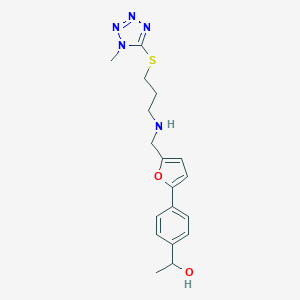 1-(4-{5-[({3-[(1-methyl-1H-tetrazol-5-yl)sulfanyl]propyl}amino)methyl]furan-2-yl}phenyl)ethanol