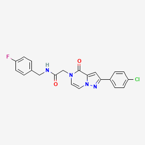2-[2-(4-chlorophenyl)-4-oxopyrazolo[1,5-a]pyrazin-5(4H)-yl]-N-(4-fluorobenzyl)acetamide