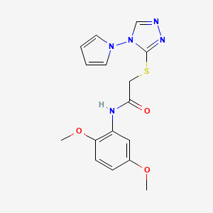 2-((4-(1H-pyrrol-1-yl)-4H-1,2,4-triazol-3-yl)thio)-N-(2,5-dimethoxyphenyl)acetamide
