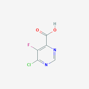 molecular formula C5H2ClFN2O2 B2794748 6-氯-5-氟嘧啶-4-羧酸 CAS No. 1256785-64-4
