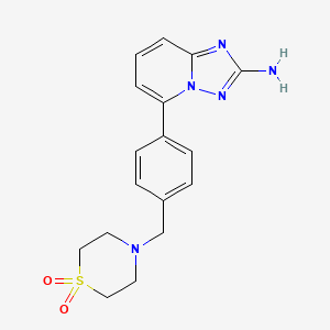 5-[4-(1,1-Dioxothiomorpholin-4-ylmethyl)-phenyl]-[1,2,4]triazolo[1,5-a]pyridin-2-ylamine