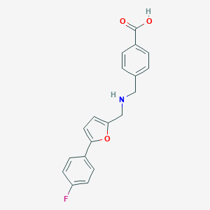 molecular formula C19H16FNO3 B279476 4-[({[5-(4-Fluorophenyl)-2-furyl]methyl}amino)methyl]benzoic acid 