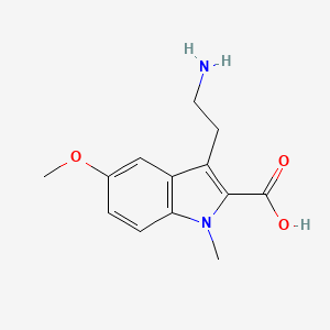 molecular formula C13H16N2O3 B2794787 3-(2-氨基乙基)-5-甲氧基-1-甲基-1H-吲哚-2-甲酸 CAS No. 883544-70-5