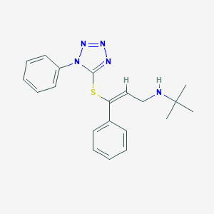 molecular formula C20H23N5S B279479 N-(tert-butyl)-N-{3-phenyl-3-[(1-phenyl-1H-tetraazol-5-yl)sulfanyl]-2-propenyl}amine 