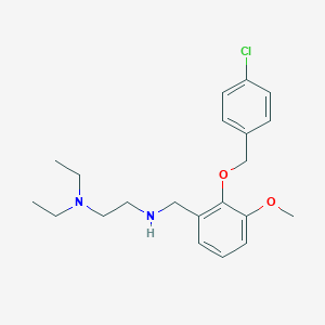 molecular formula C21H29ClN2O2 B279480 N-{2-[(4-chlorobenzyl)oxy]-3-methoxybenzyl}-N-[2-(diethylamino)ethyl]amine 