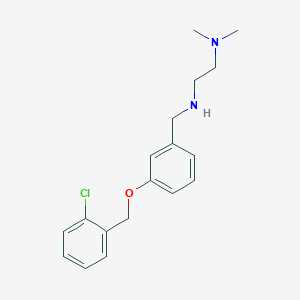 molecular formula C18H23ClN2O B279481 N-{3-[(2-chlorobenzyl)oxy]benzyl}-N-[2-(dimethylamino)ethyl]amine 