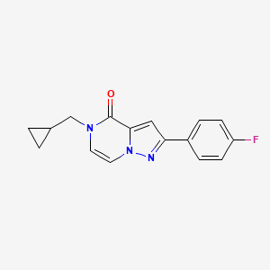 molecular formula C16H14FN3O B2794810 5-(Cyclopropylmethyl)-2-(4-fluorophenyl)pyrazolo[1,5-a]pyrazin-4-one CAS No. 2326821-18-3