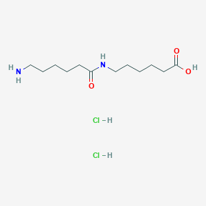 molecular formula C12H26Cl2N2O3 B2794821 6-(6-Aminohexanamido)hexanoic acid dihydrochloride CAS No. 1909305-93-6