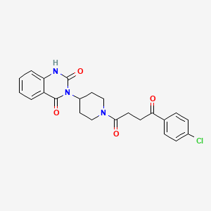 molecular formula C23H22ClN3O4 B2794833 3-(1-(4-(4-chlorophenyl)-4-oxobutanoyl)piperidin-4-yl)quinazoline-2,4(1H,3H)-dione CAS No. 2034459-23-7