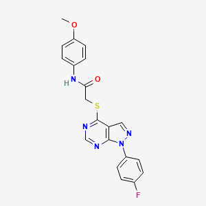 2-[1-(4-fluorophenyl)pyrazolo[3,4-d]pyrimidin-4-yl]sulfanyl-N-(4-methoxyphenyl)acetamide