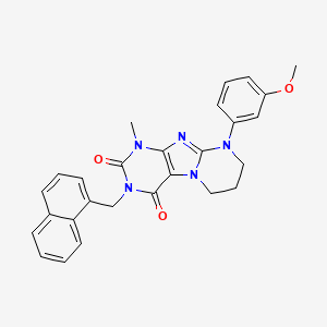 B2794849 9-(3-methoxyphenyl)-1-methyl-3-(naphthalen-1-ylmethyl)-7,8-dihydro-6H-purino[7,8-a]pyrimidine-2,4-dione CAS No. 845991-82-4