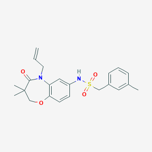 B2794853 N-(5-allyl-3,3-dimethyl-4-oxo-2,3,4,5-tetrahydrobenzo[b][1,4]oxazepin-7-yl)-1-(m-tolyl)methanesulfonamide CAS No. 922104-62-9