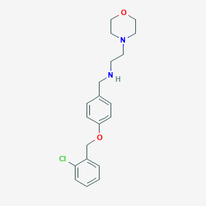 molecular formula C20H25ClN2O2 B279486 N-{4-[(2-chlorobenzyl)oxy]benzyl}-2-(morpholin-4-yl)ethanamine 