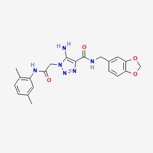 5-amino-N-(1,3-benzodioxol-5-ylmethyl)-1-{2-[(2,5-dimethylphenyl)amino]-2-oxoethyl}-1H-1,2,3-triazole-4-carboxamide