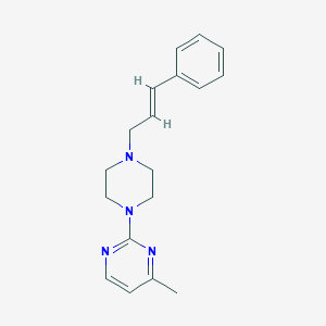 molecular formula C18H22N4 B2794864 4-Methyl-2-[4-[(E)-3-phenylprop-2-enyl]piperazin-1-yl]pyrimidine CAS No. 2348959-60-2
