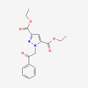 diethyl 1-(2-oxo-2-phenylethyl)-1H-pyrazole-3,5-dicarboxylate