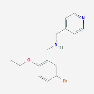 molecular formula C15H17BrN2O B279488 N-(5-bromo-2-ethoxybenzyl)-N-(4-pyridinylmethyl)amine 