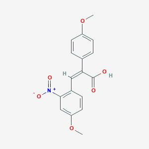 (2Z)-3-(4-methoxy-2-nitrophenyl)-2-(4-methoxyphenyl)prop-2-enoic acid