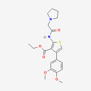 Ethyl 4-(3,4-dimethoxyphenyl)-2-[(2-pyrrolidin-1-ylacetyl)amino]thiophene-3-carboxylate