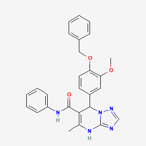 7-[4-(benzyloxy)-3-methoxyphenyl]-5-methyl-N-phenyl-4,7-dihydro[1,2,4]triazolo[1,5-a]pyrimidine-6-carboxamide