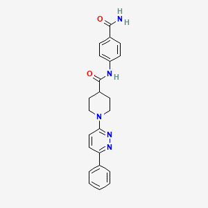 N-(4-carbamoylphenyl)-1-(6-phenylpyridazin-3-yl)piperidine-4-carboxamide