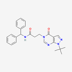 molecular formula C25H27N5O2 B2794899 N-benzhydryl-3-(1-(tert-butyl)-4-oxo-1H-pyrazolo[3,4-d]pyrimidin-5(4H)-yl)propanamide CAS No. 946234-28-2