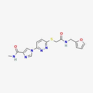 1-(6-((2-((furan-2-ylmethyl)amino)-2-oxoethyl)thio)pyridazin-3-yl)-N-methyl-1H-imidazole-4-carboxamide