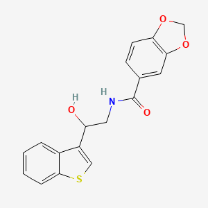 N-(2-(benzo[b]thiophen-3-yl)-2-hydroxyethyl)benzo[d][1,3]dioxole-5-carboxamide