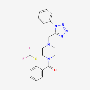 (2-((difluoromethyl)thio)phenyl)(4-((1-phenyl-1H-tetrazol-5-yl)methyl)piperazin-1-yl)methanone