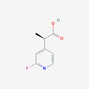 (2R)-2-(2-Fluoropyridin-4-yl)propanoic acid