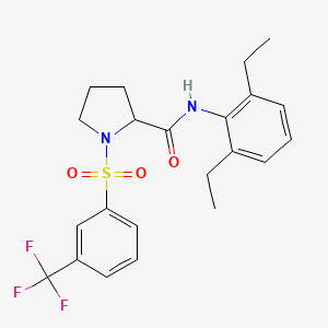 N-(2,6-diethylphenyl)-1-{[3-(trifluoromethyl)phenyl]sulfonyl}-2-pyrrolidinecarboxamide