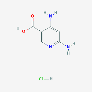 molecular formula C6H8ClN3O2 B2794929 4,6-二氨基吡啶-3-羧酸；盐酸盐 CAS No. 2445786-51-4