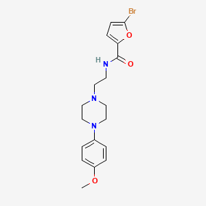 molecular formula C18H22BrN3O3 B2794930 5-bromo-N-(2-(4-(4-methoxyphenyl)piperazin-1-yl)ethyl)furan-2-carboxamide CAS No. 1049438-82-5