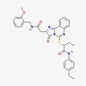 N-(4-ethylphenyl)-2-((2-(2-((2-methoxybenzyl)amino)-2-oxoethyl)-3-oxo-2,3-dihydroimidazo[1,2-c]quinazolin-5-yl)thio)butanamide