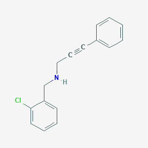 molecular formula C16H14ClN B279494 N-(2-chlorobenzyl)-3-phenylprop-2-yn-1-amine 